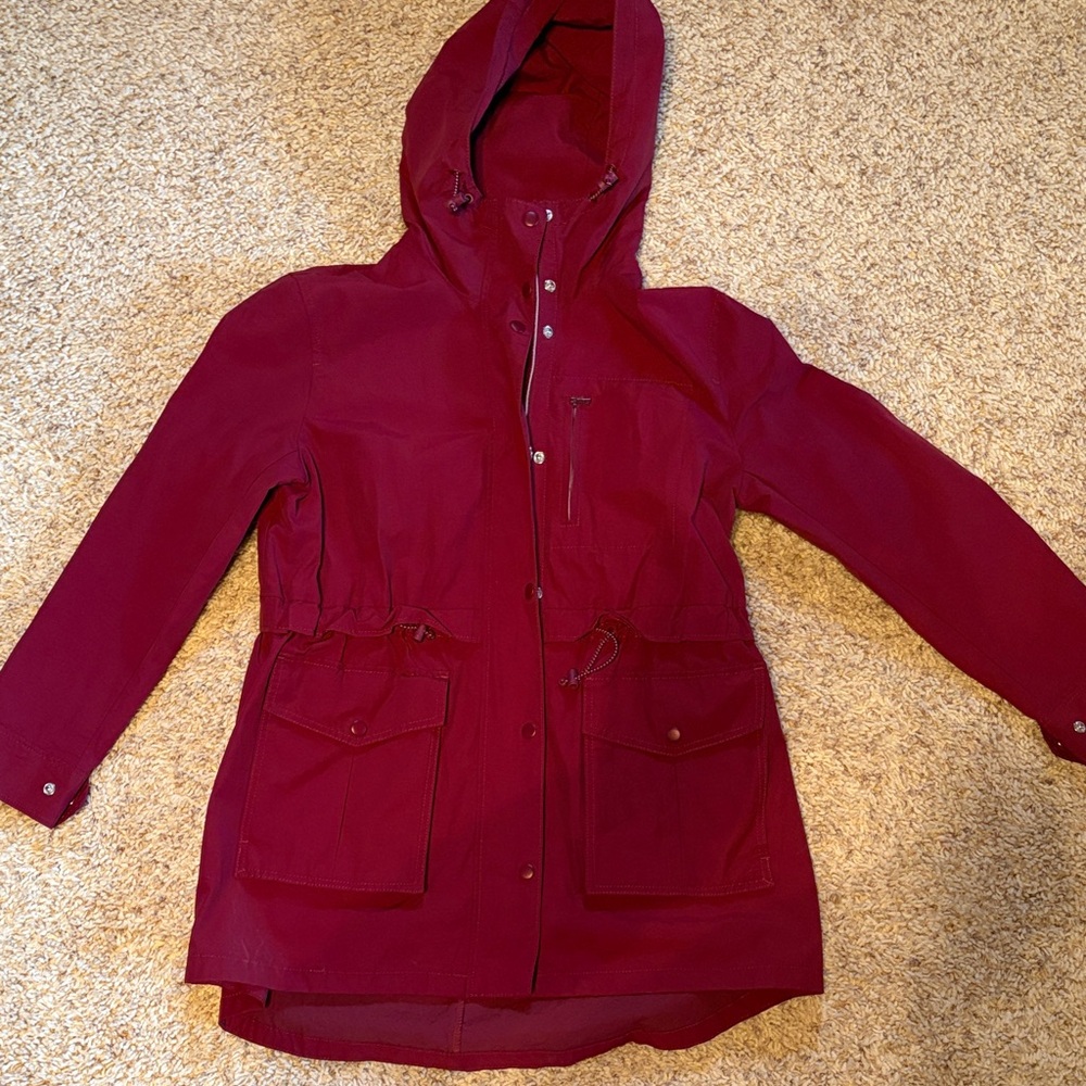 J. Crew Burgundy Utility Jacket with Hood